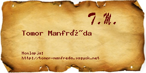 Tomor Manfréda névjegykártya